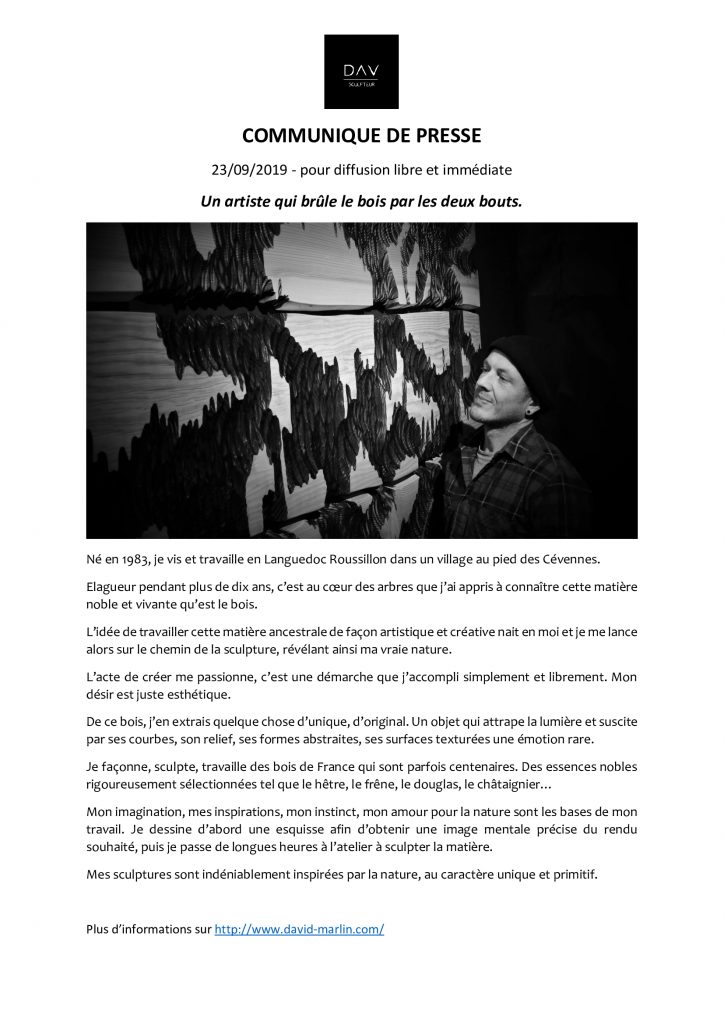 communiqué de presse